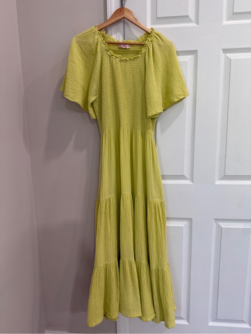 Ivy City Co Tiered Maxi Dress with Flutter Sleeves